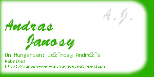 andras janosy business card